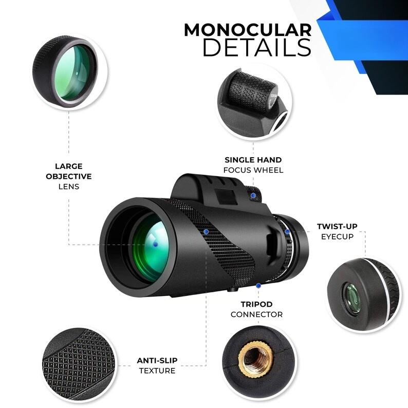 Professional 80x100 Monocular Telescope – HD Optics & Night Vision