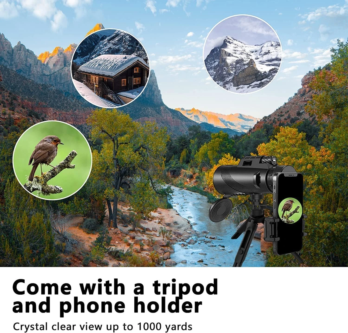 Professional 80x100 Monocular Telescope – HD Optics & Night Vision