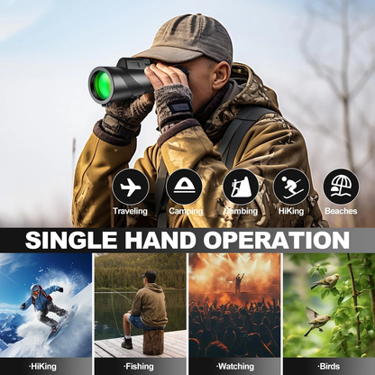 Professional 80x100 Monocular Telescope – HD Optics & Night Vision