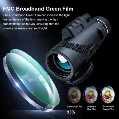 Professional 80x100 Monocular Telescope – HD Optics & Night Vision